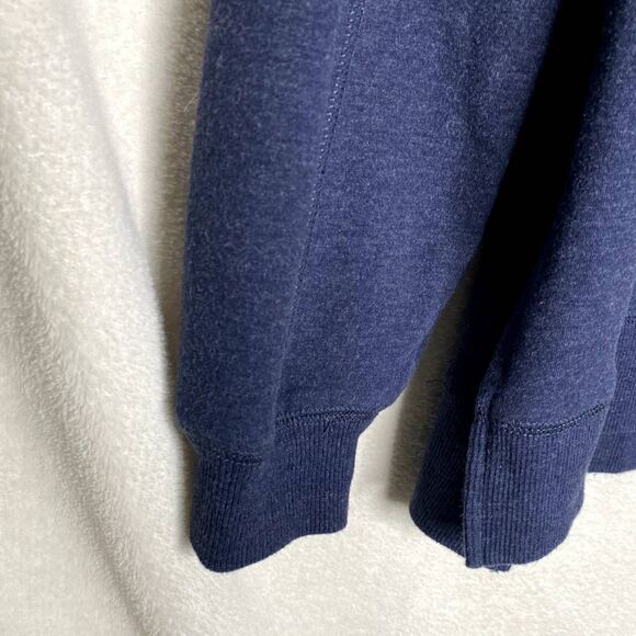 Wildfox Social Embroidered Spellout Sweatshirt Pullover Crewneck Blue Large Slit - Picture 7 of 12